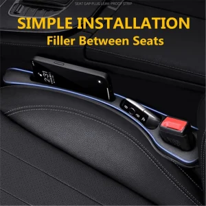 2PCS Universal Car Seat Gap Filler Organizer Wallet Phone Card Holder Leak-Proof