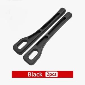 2PCS Car Seat Gap Filler Organizer PU Leather Storage Box Phone Holder Black