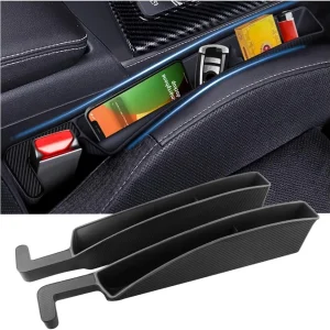 2PCS New Car Seat Gap Filler with 2 Storage Areas Stylish Car Seat Gap Storage